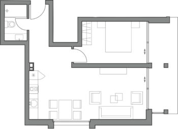 2 room apartment - The Open Sea Residence